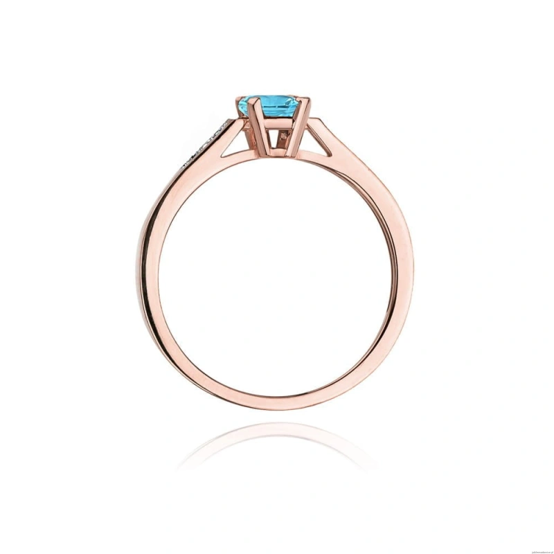 Pierścionek W078 Topaz 0,65ct różowe złoto