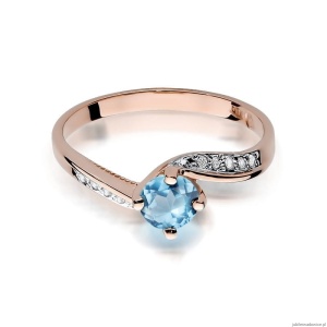 Pierścionek W084 Topaz 0,50ct różowe złoto