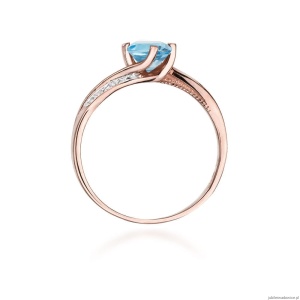 Pierścionek W084 Topaz 0,50ct różowe złoto