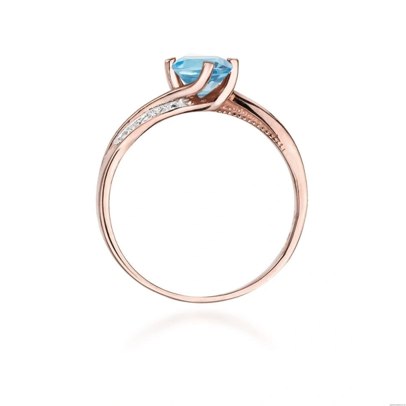 Pierścionek W084 Topaz 0,50ct różowe złoto