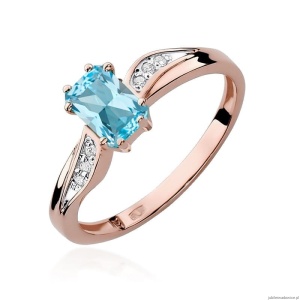 Pierścionek W094 Topaz 0,65ct różowe złoto
