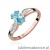 Pierścionek W094 Topaz 0,65ct różowe złoto