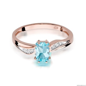 Pierścionek W094 Topaz 0,65ct różowe złoto
