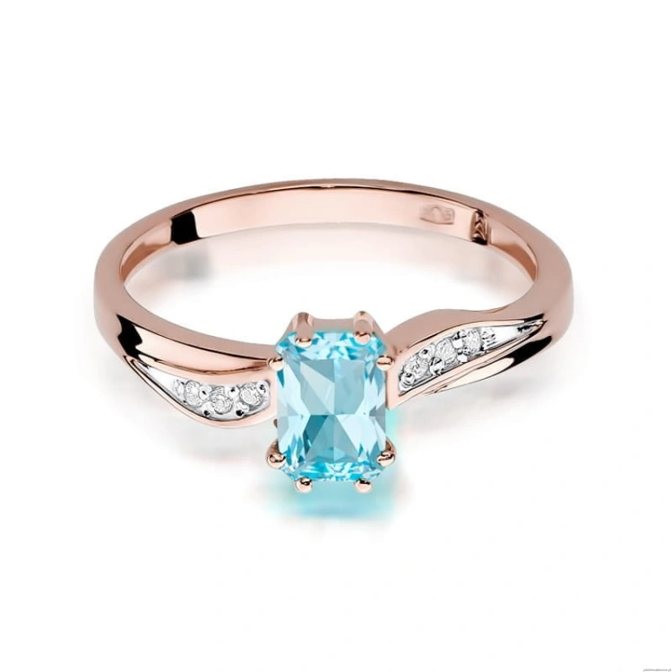 Pierścionek W094 Topaz 0,65ct różowe złoto