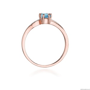 Pierścionek W094 Topaz 0,65ct różowe złoto