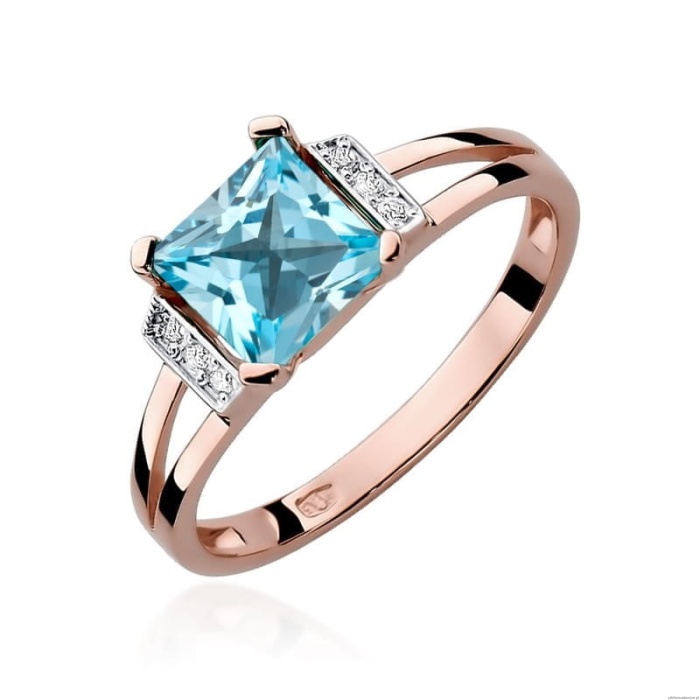Pierścionek W103 Topaz 1,40ct różowe złoto