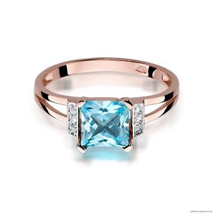 Pierścionek W103 Topaz 1,40ct różowe złoto