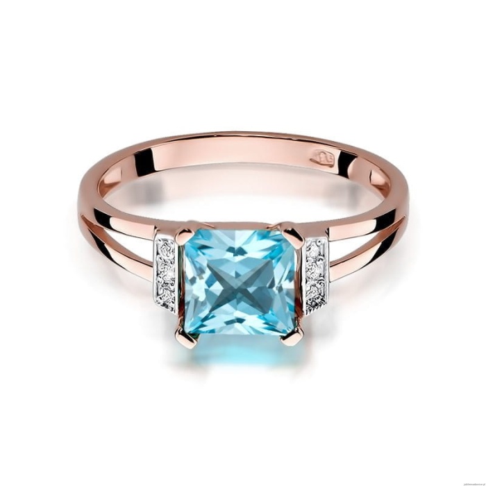 Pierścionek W103 Topaz 1,40ct różowe złoto