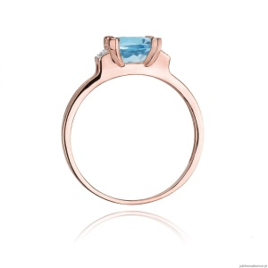 Pierścionek W103 Topaz 1,40ct różowe złoto