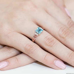 Pierścionek W103 Topaz 1,40ct różowe złoto