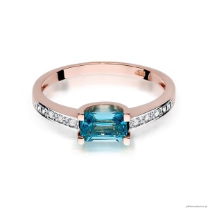 Pierścionek W105 Topaz 0,65ct różowe złoto