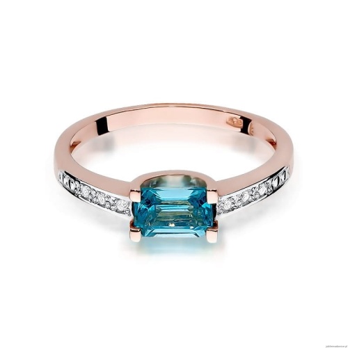 Pierścionek W105 Topaz 0,65ct różowe złoto