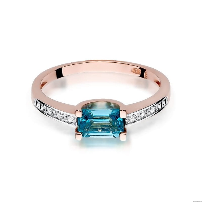 Pierścionek W105 Topaz 0,65ct różowe złoto