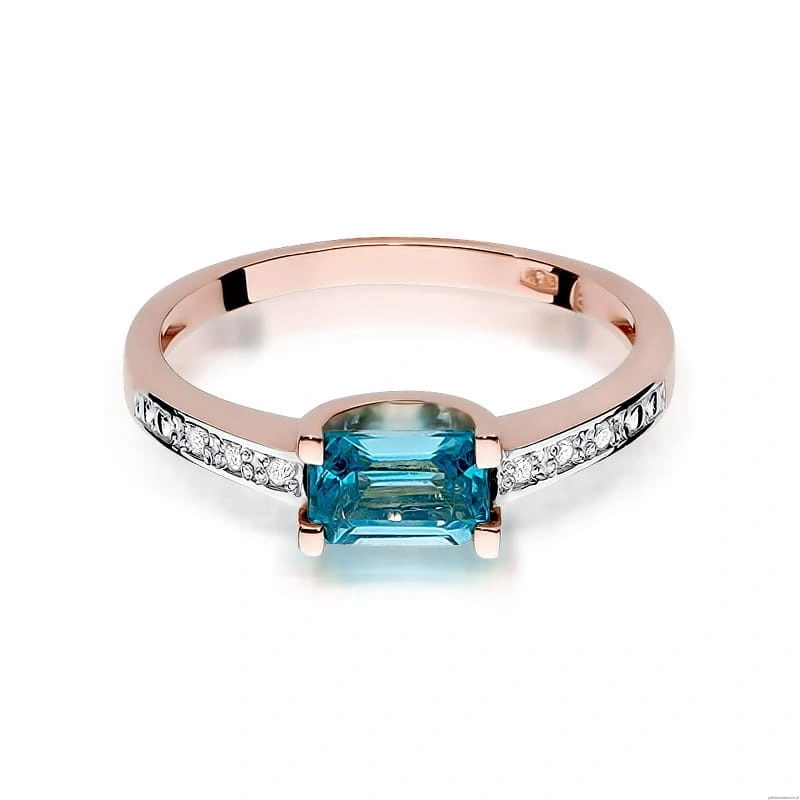 Pierścionek W105 Topaz 0,65ct różowe złoto