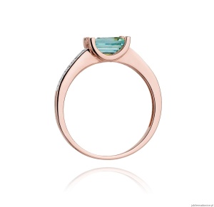 Pierścionek W105 Topaz 0,65ct różowe złoto