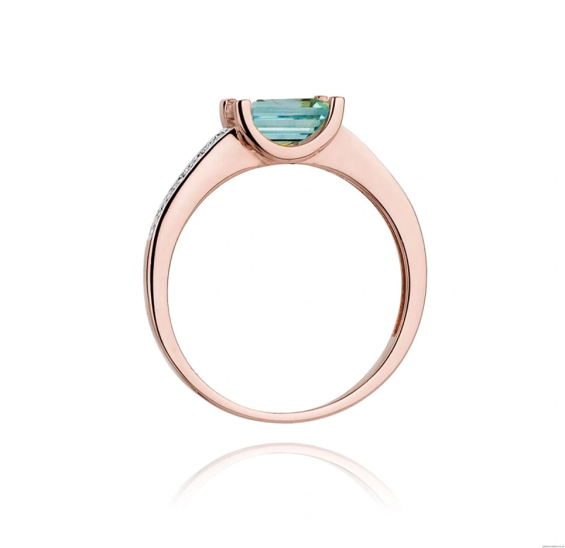 Pierścionek W105 Topaz 0,65ct różowe złoto