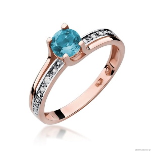 Pierścionek W106 Topaz 0,50ct różowe złoto