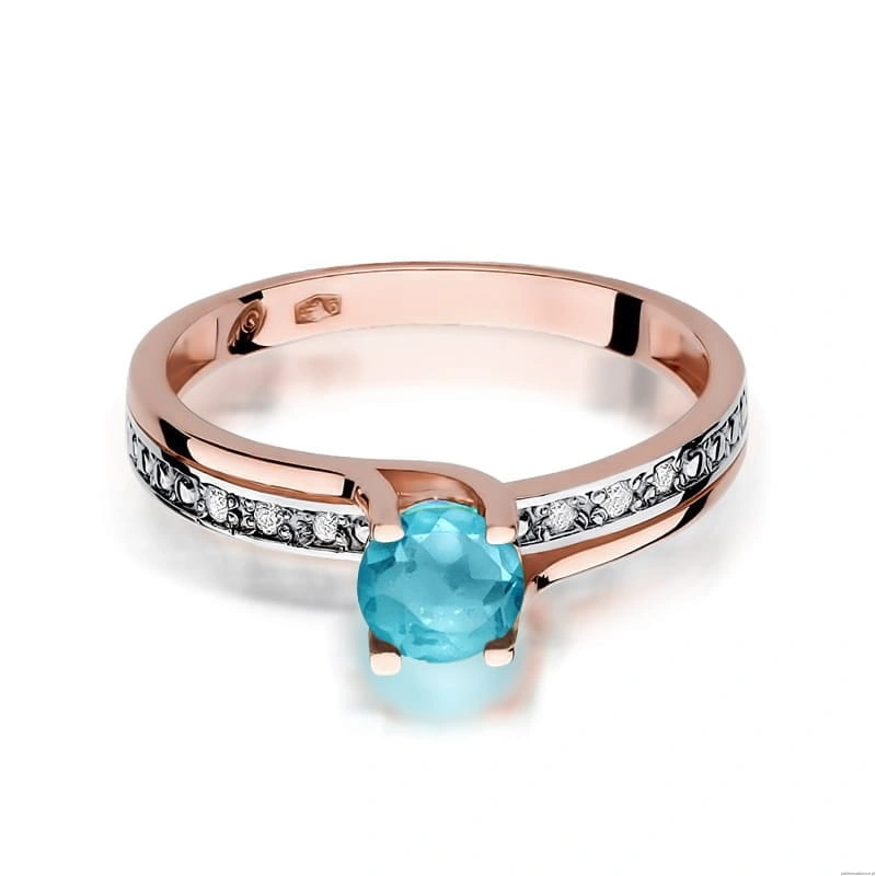 Pierścionek W106 Topaz 0,50ct różowe złoto