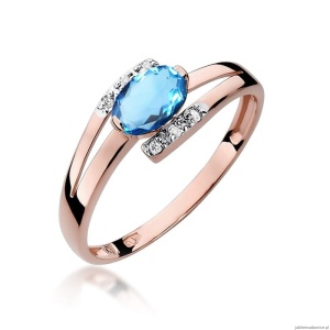 Pierścionek W119 Topaz 0,50ct różowe złoto