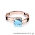 Pierścionek W119 Topaz 0,50ct różowe złoto
