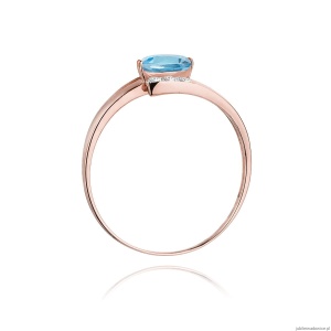 Pierścionek W119 Topaz 0,50ct różowe złoto