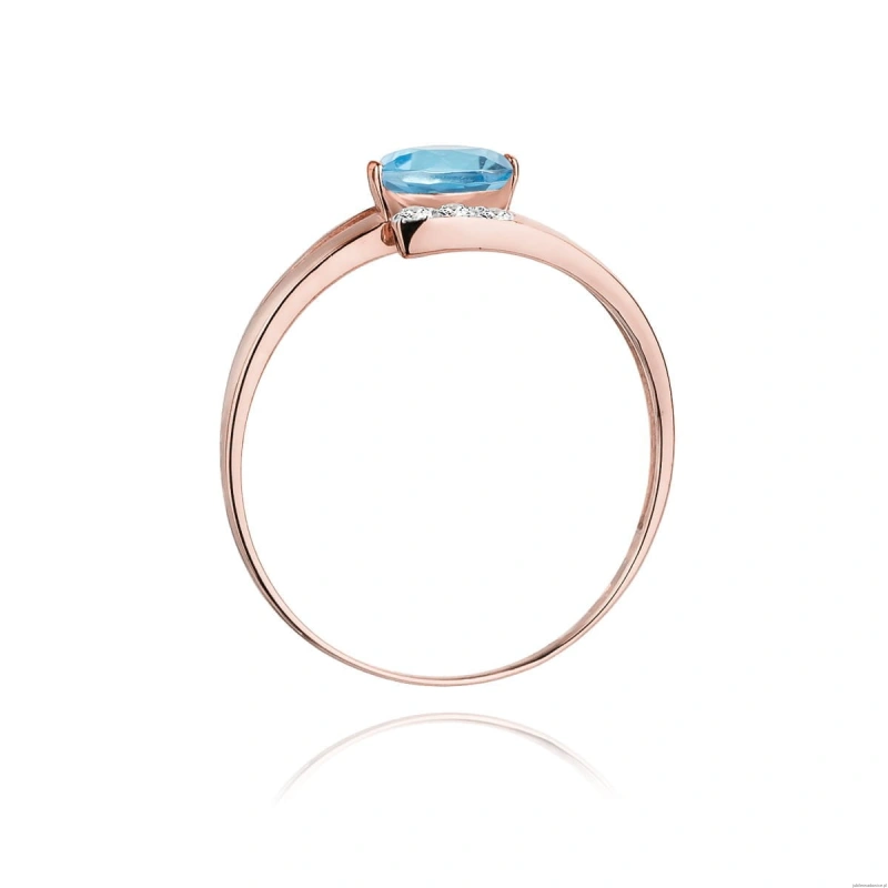 Pierścionek W119 Topaz 0,50ct różowe złoto