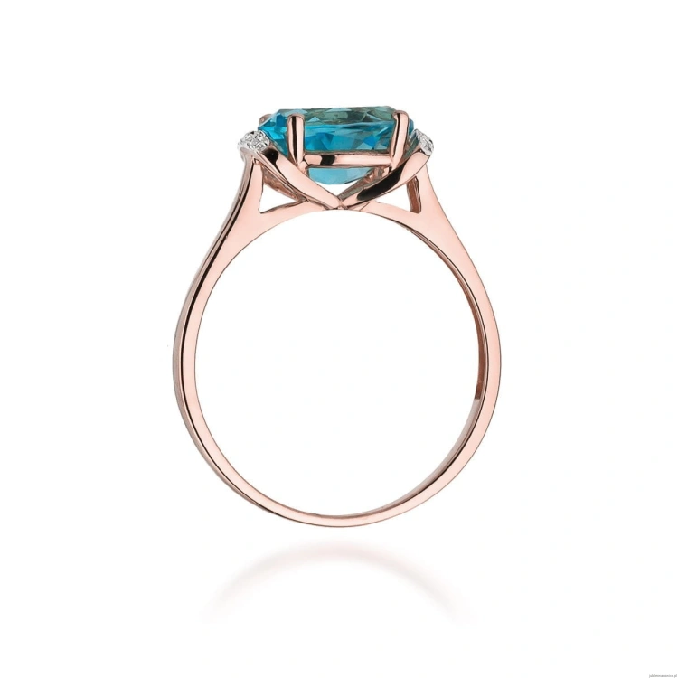 Pierścionek W148 Topaz 1,70ct różowe złoto