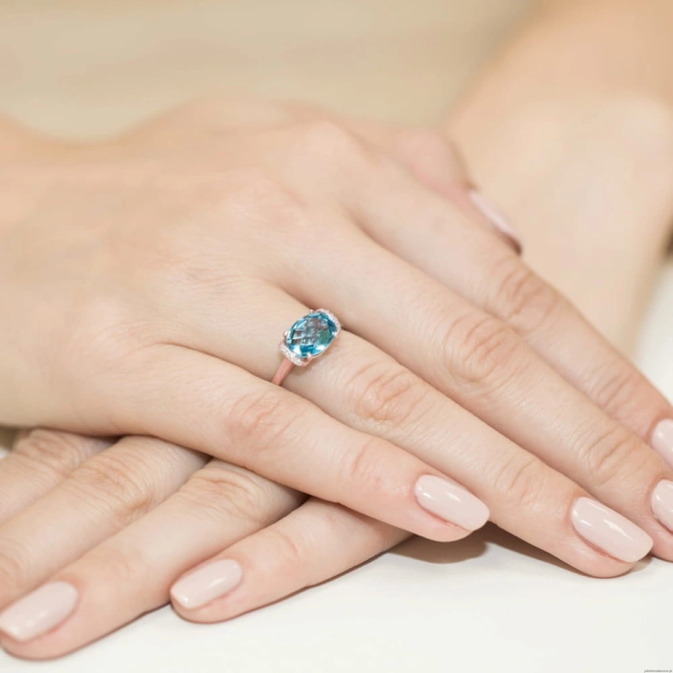 Pierścionek W148 Topaz 1,70ct różowe złoto