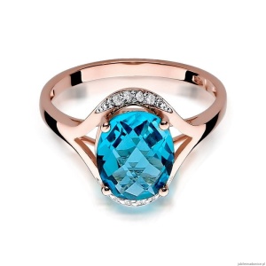 Pierścionek W150 Topaz 3,00ct różowe złoto