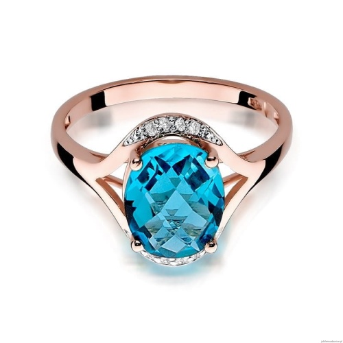 Pierścionek W150 Topaz 3,00ct różowe złoto