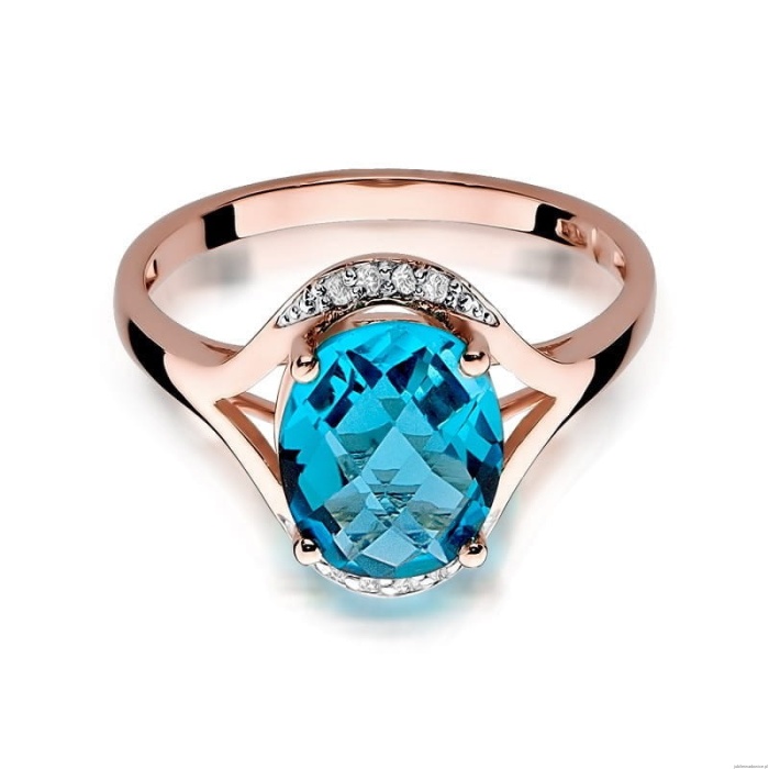 Pierścionek W150 Topaz 3,00ct różowe złoto