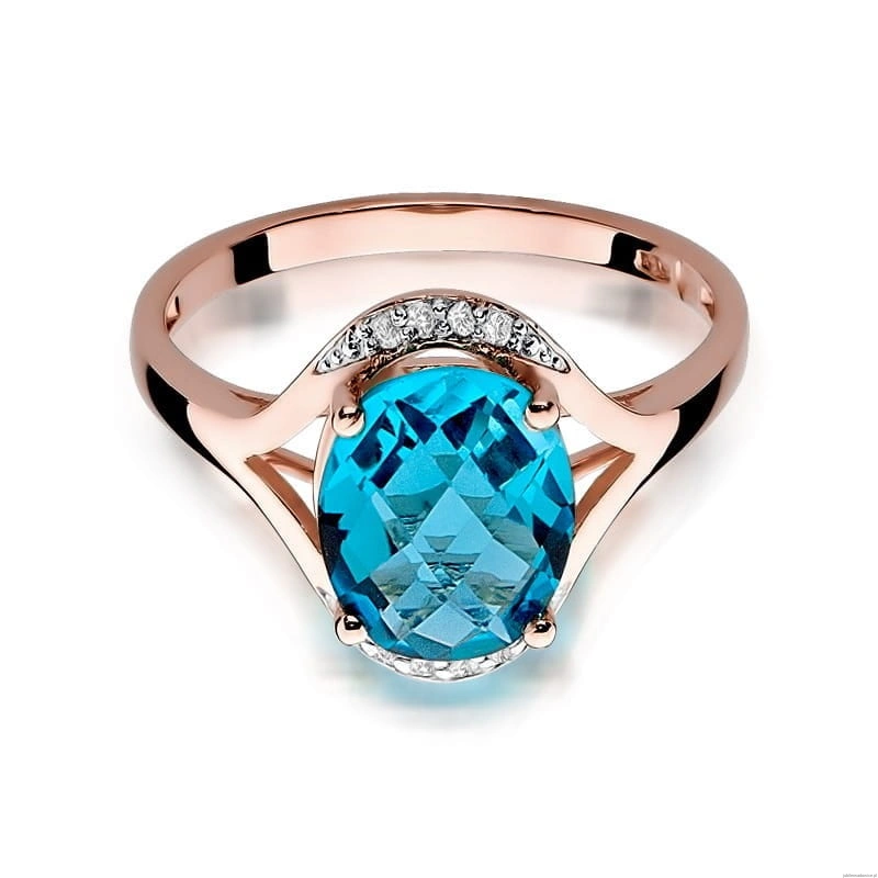 Pierścionek W150 Topaz 3,00ct różowe złoto