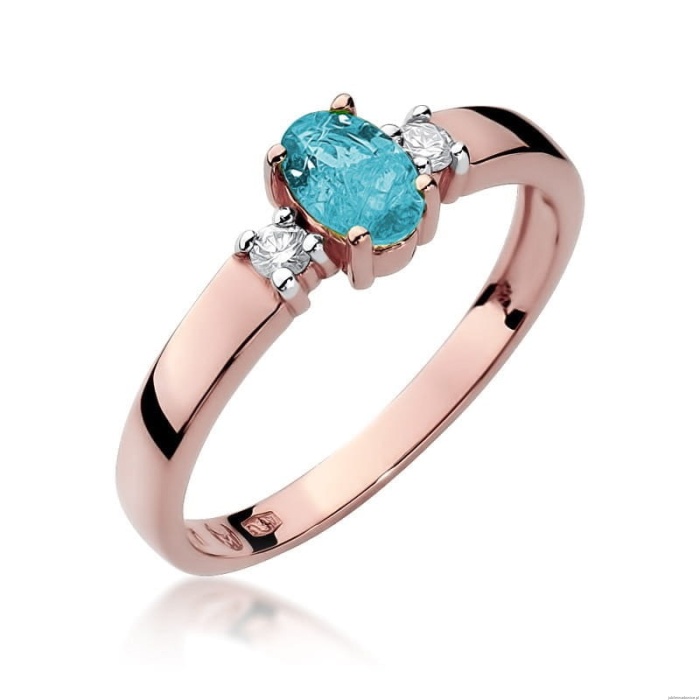 Pierścionek W264 Topaz 0,50ct różowe złoto