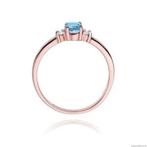 Pierścionek W264 Topaz 0,50ct różowe złoto