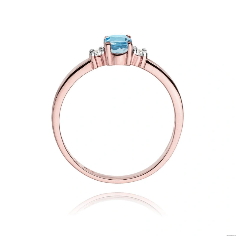 Pierścionek W264 Topaz 0,50ct różowe złoto