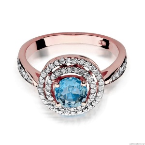 Pierścionek W274 Topaz 0,80ct różowe złoto