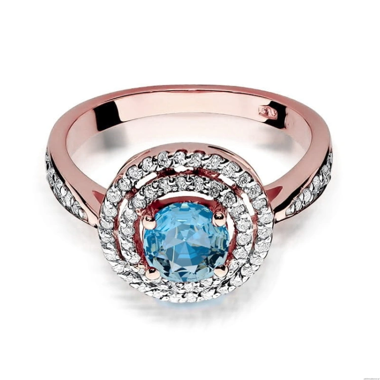 Pierścionek W274 Topaz 0,80ct różowe złoto