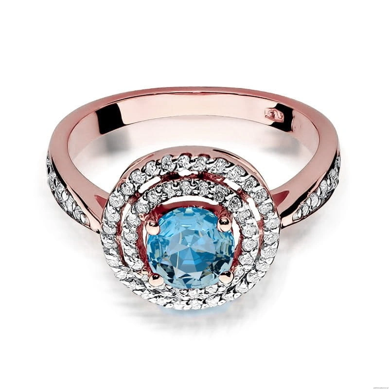 Pierścionek W274 Topaz 0,80ct różowe złoto