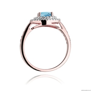 Pierścionek W274 Topaz 0,80ct różowe złoto
