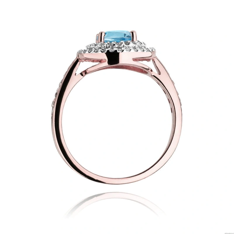 Pierścionek W274 Topaz 0,80ct różowe złoto