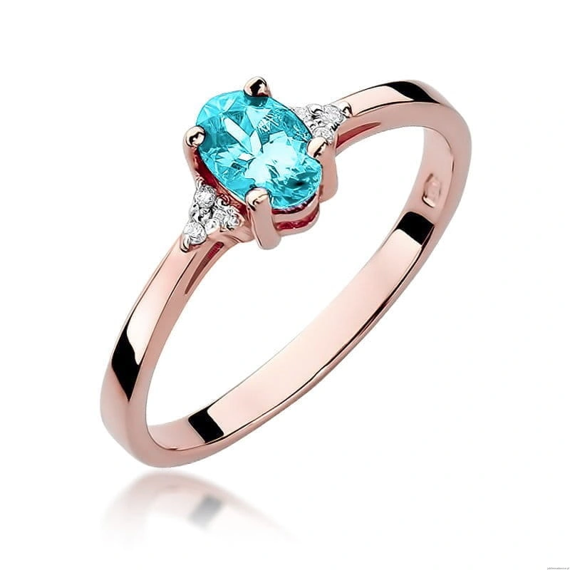 Pierścionek W301 Topaz 0,50ct różowe złoto