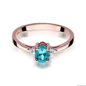 Pierścionek W301 Topaz 0,50ct różowe złoto