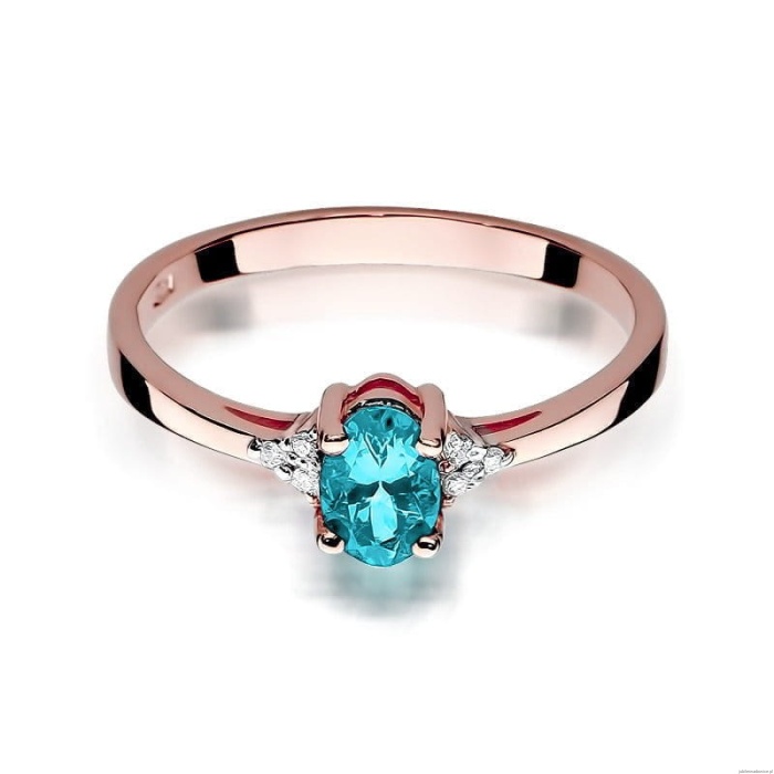 Pierścionek W301 Topaz 0,50ct różowe złoto