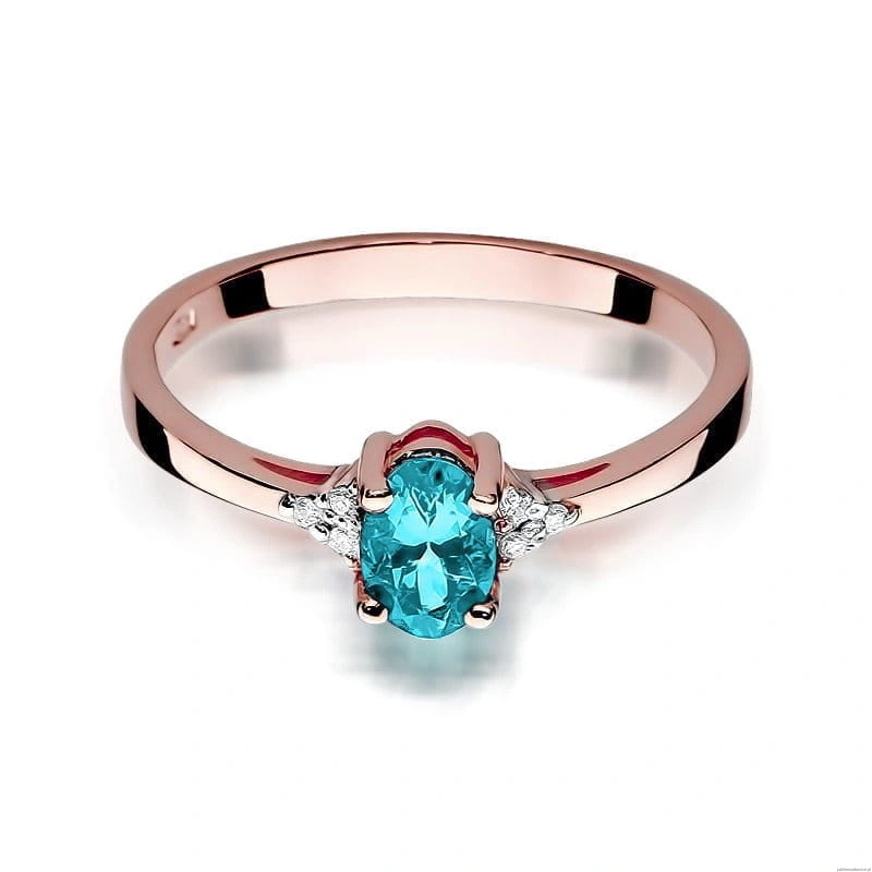Pierścionek W301 Topaz 0,50ct różowe złoto