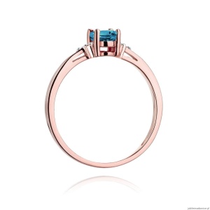 Pierścionek W301 Topaz 0,50ct różowe złoto