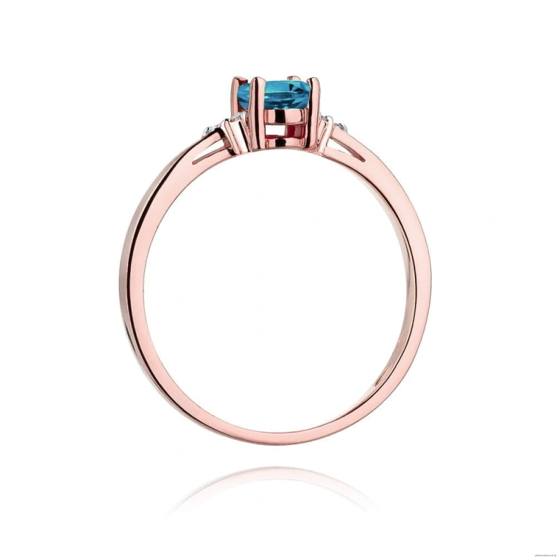 Pierścionek W301 Topaz 0,50ct różowe złoto