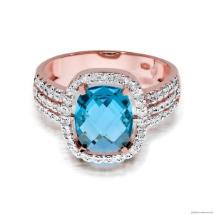 Pierścionek W313 Topaz 3,00ct różowe złoto