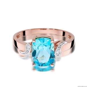 Pierścionek W400 Topaz 2,40ct różowe złoto