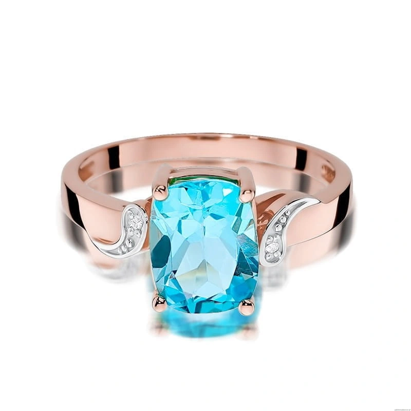 Pierścionek W400 Topaz 2,40ct różowe złoto