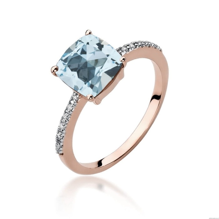 Pierścionek W511 Topaz 2,00ct różowe złoto